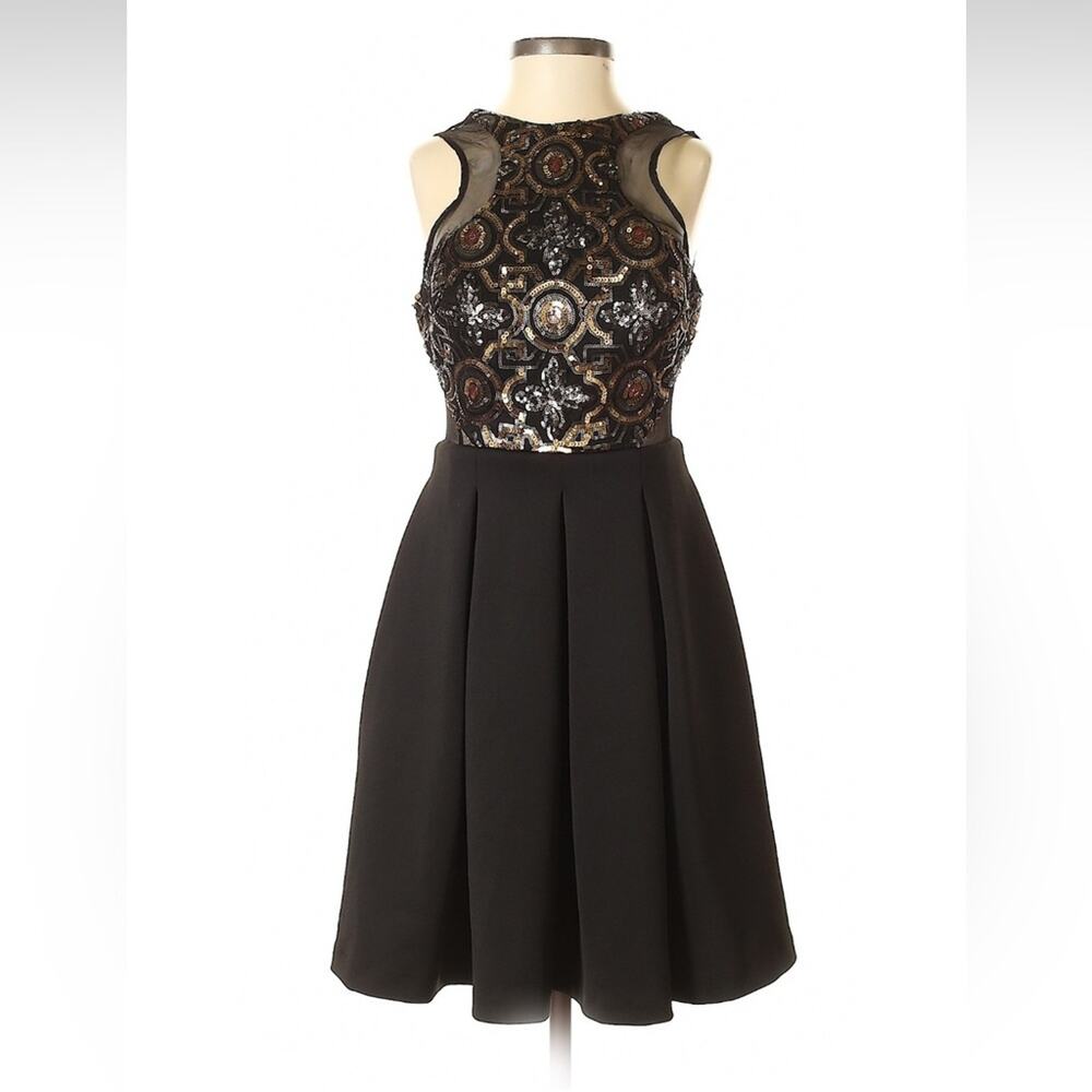 Faviana sequin cocktail party dress Little black dress, size‎ 0
